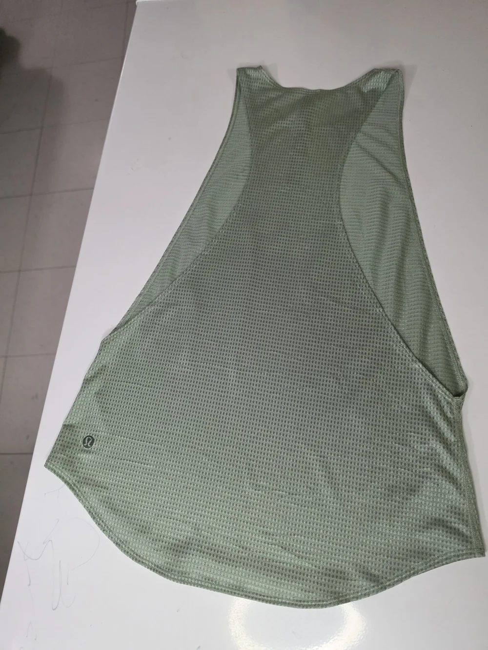 Lululemon Women's Light Sage Athletic Tank Top with Subtle Logo